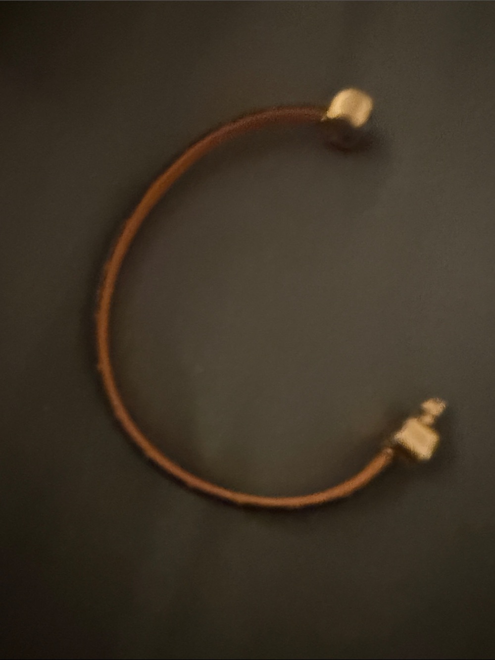 Louis Vuitton Brown Monogram Cuff Bracelet with Gold Discs - Picture 3 of 6
